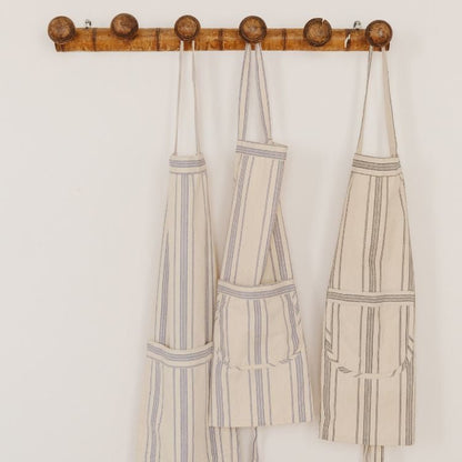 Natural Cotton Ticking Stripe Apron