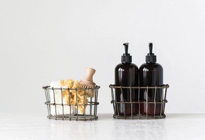 WIRE BASKET LOTION/SOAP HOLDER